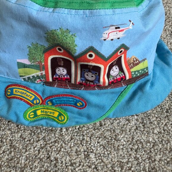 Y2K 2000s Thomas & Friends Blue and Green Kids Hat Toddler - Picture 2 of 14